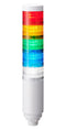 PATLITE LR6-502W8NW-RYGBC Signal Tower, 5 Tier, Amber/Blue/Green/Red/White, 8 Pin M12 Connector, 24 VDC, IP65, Off White