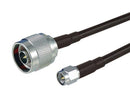 L-COM CA-SMNMA002 RF / Coaxial Cable Assembly, SMA Plug to N-Type Plug, CA-195, 50 ohm, 2 ft, 609.6 mm, Black