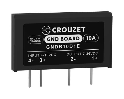 CROUZET GNDB10D1E Solid State Relay, 10 A, 36 VDC, Through Hole, PC Pin, DC Switch