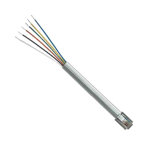 L-COM TDC029-5 Ethernet Cable, RJ12 Plug to Free End, Grey, 1.52 m, 5 ft