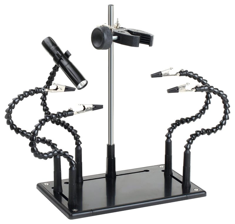 DURATOOL D03494 Helping Hands, 5 Gooseneck Hands, Soldering Components and PCBs