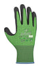 UCI G/KUTLAS/NF500G+/10 Gloves, Nitrile, Knit Wrist, Black, Green, Kutlass NF500G Series, XL