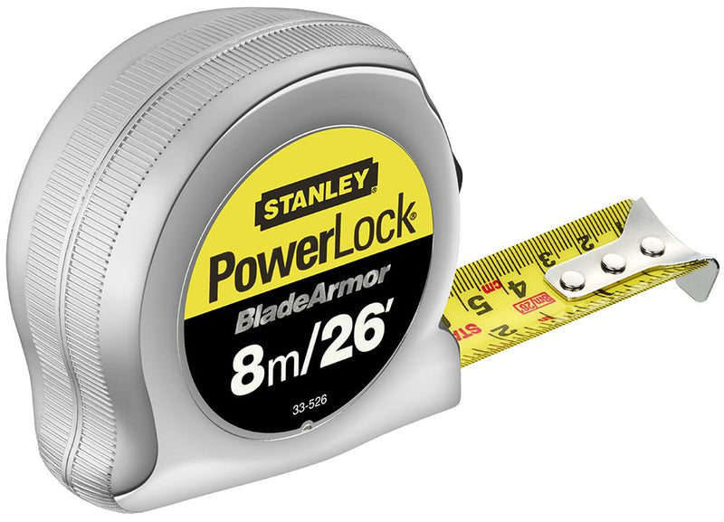 STANLEY 0-33-526 TAPE MEASURE, 8M, POWERLOCK