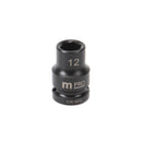 MULTICOMP PRO MP12-CRMO12 Socket, Hex, 12 mm x 38 mm, 1/2" Drive Size, Chromium Molybdenum Steel, DIN3121, Auto Repair