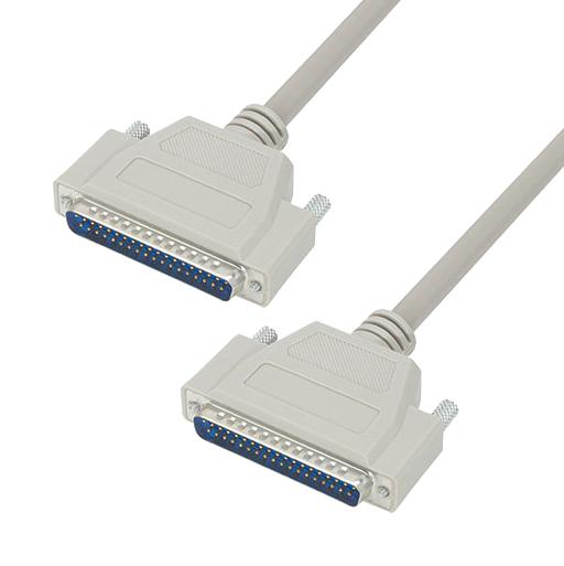 L-COM CSMN37MM-10 Computer Cable, D Subminiature Plug, 37 Way, D Subminiature Plug, 37 Way, 10 ft, 3.05 m