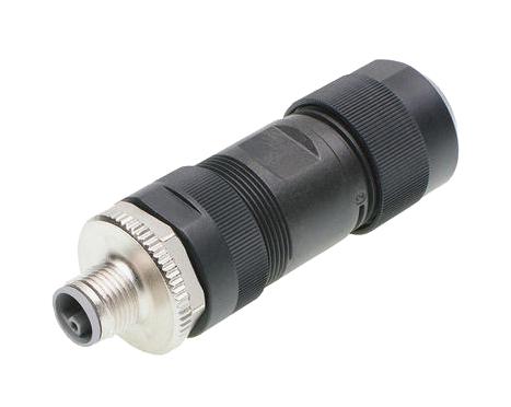 MOLEX 1205030008 Sensor Connector, Micro-Change 120503 Series, M12, Male, 5 Positions, Screw Pin