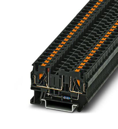 PHOENIX CONTACT 3208964 Fused Terminal Block, Flat, 2 Ways, 4 mm&sup2;, Push In, 10 A