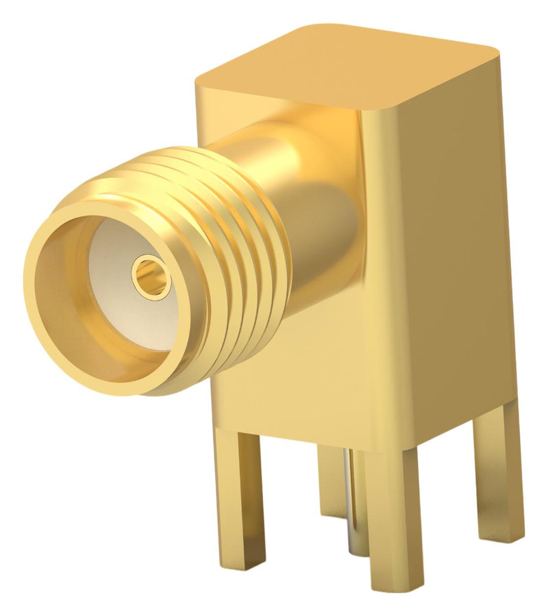 TE CONNECTIVITY 221790-1 RF / Coaxial Connector, SMA Coaxial, Right Angle Jack, Through Hole Right Angle, 50 ohm