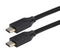 L-COM CAU31CC-05M USB Cable, Type C Plug to Type C Plug, 500 mm, 1.64 ft, USB 3.0, Black