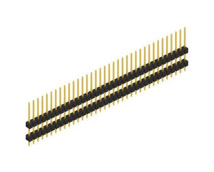 FISCHER ELEKTRONIK SL 13 097 36 G Pin Header, Board-to-Board, Wire-to-Board, 2.54 mm, 1 Rows, 36 Contacts, Through Hole Straight