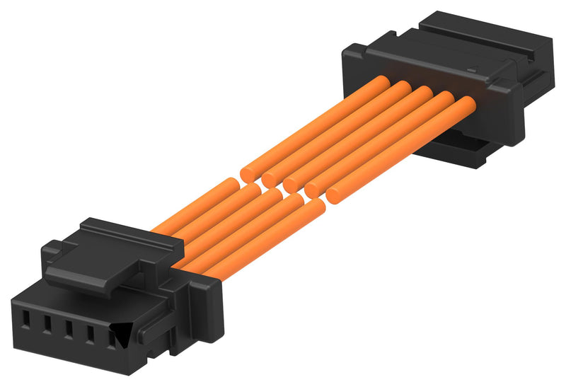TE CONNECTIVITY 2405415-4 Cable Assembly, CN1 Connector to CN2 Connector, 5 Ways, 1 mm, 1 Row, 300 mm, 11.8 "