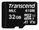TRANSCEND TS32GUSD410M Flash Memory Card, MicroSDHC Card, Class 1, Class 10, 32 GB, -25 &deg;C, 85 &deg;C