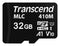 TRANSCEND TS32GUSD410M Flash Memory Card, MicroSDHC Card, Class 1, Class 10, 32 GB, -25 &deg;C, 85 &deg;C