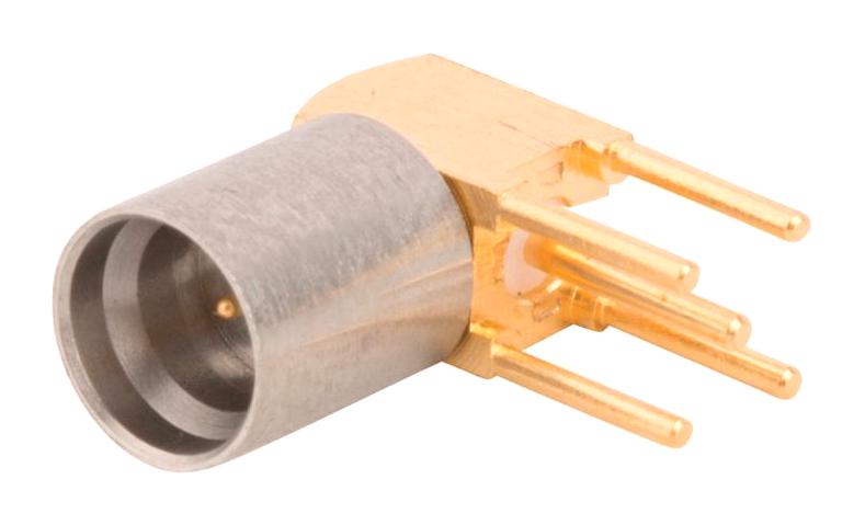 AMPHENOL RF SMP-MSLD-PCT-6 RF / Coaxial Connector, SMP Coaxial, Right Angle Jack, Through Hole Right Angle, 50 ohm, Brass