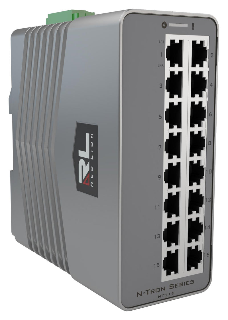 N-TRON NT-116-0000-0000 ENET SW, UNMANAGED, RJ45X16, 10/100MBPS