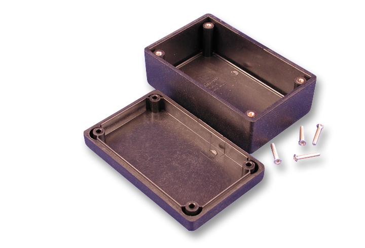 HAMMOND 1594RFICBK Plastic Enclosure, Flame&nbsp;Retardant, Instrument, Plastic, 105 mm, 66 mm, 45 mm, IP54