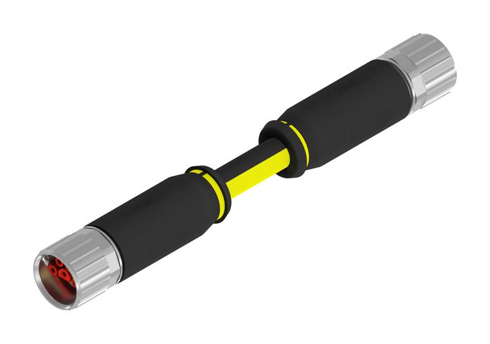 AMPHENOL CONEC 58-25001 Circular Cable Assembly, 5P+4S, Circular Receptacle to Circular Receptacle, 9 Ways, 16.4 ft, 5 m