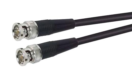 L-COM CC59A-15 RF / Coaxial Cable Assembly, BNC Plug to BNC Plug, RG59A/U, 75 ohm, 15 ft, 4.57 m, Black