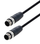 L-COM TRG882-P6B-05M SENSOR CORD, 8P M12 PLUG-PLUG, 19.7"