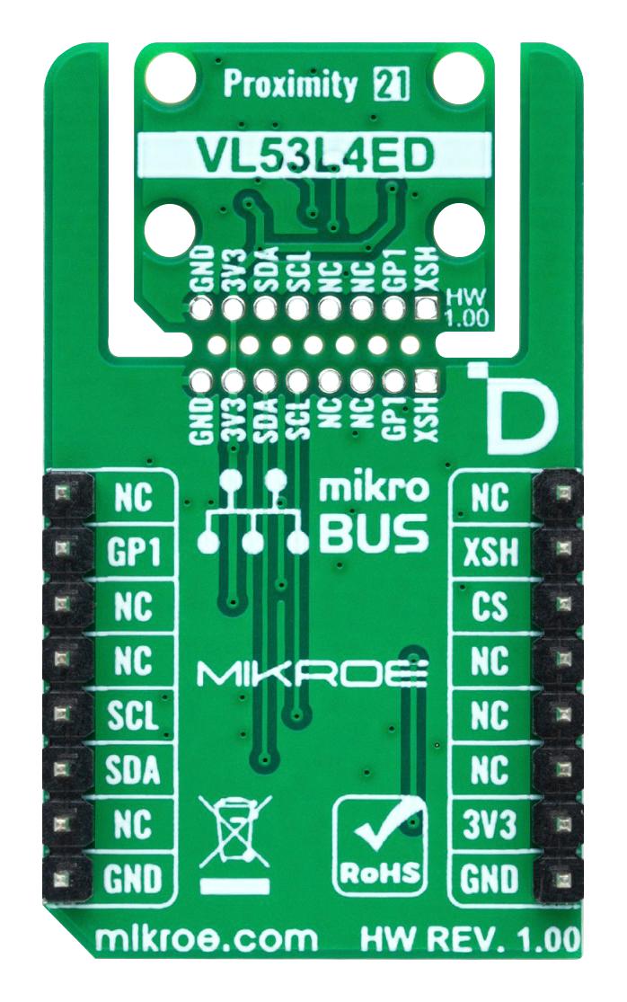 MIKROELEKTRONIKA MIKROE-6286 Add-On Board, Proximity 21 Click, MikroE mikroBUS Compatible Development Boards, 3.3V