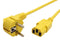 ROLINE 19.08.1011 Mains Power Cord, IEC 320 C13 Receptacle to 90&deg; CEE 7/7 Plug, 1.8 m, 10 A, 250 VAC, Yellow