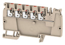 WEIDMULLER 1988290000 DIN Rail Mount Terminal Block, 5 Ways, 28 AWG, 12 AWG, 2.5 mm&sup2;, Push In, 24 A