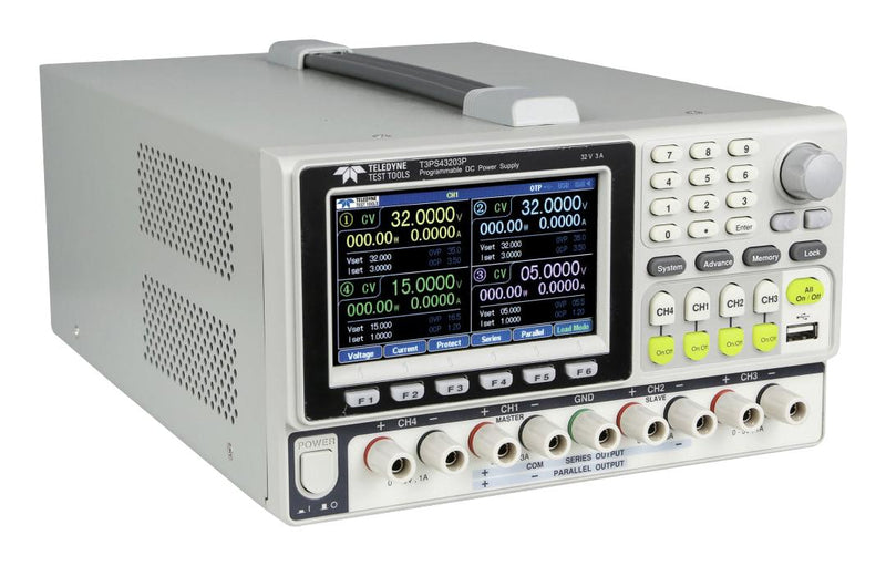 TELEDYNE LECROY T3PS43203P Bench Power Supply, Programmable, 4 Output, 0 V, 32 V, 0 A, 3 A