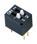 NIDEC COMPONENTS CES-0202MC DIP / SIP Switch, 2 Circuits, Raised Slide, Through Hole, DPST-NO, 6 V, 100 mA