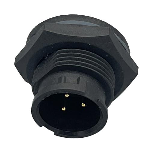 NORCOMP 869-03B-103R001. CIRCULAR CONNECTOR, PLUG, 3POS, SOLDER