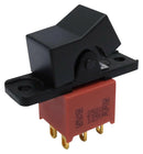 MULTICOMP PRO MP-R2-4B-A-5-11 Rocker Switch, Miniature, IP67, On-On, DPDT, Non Illuminated, Panel Mount, Black