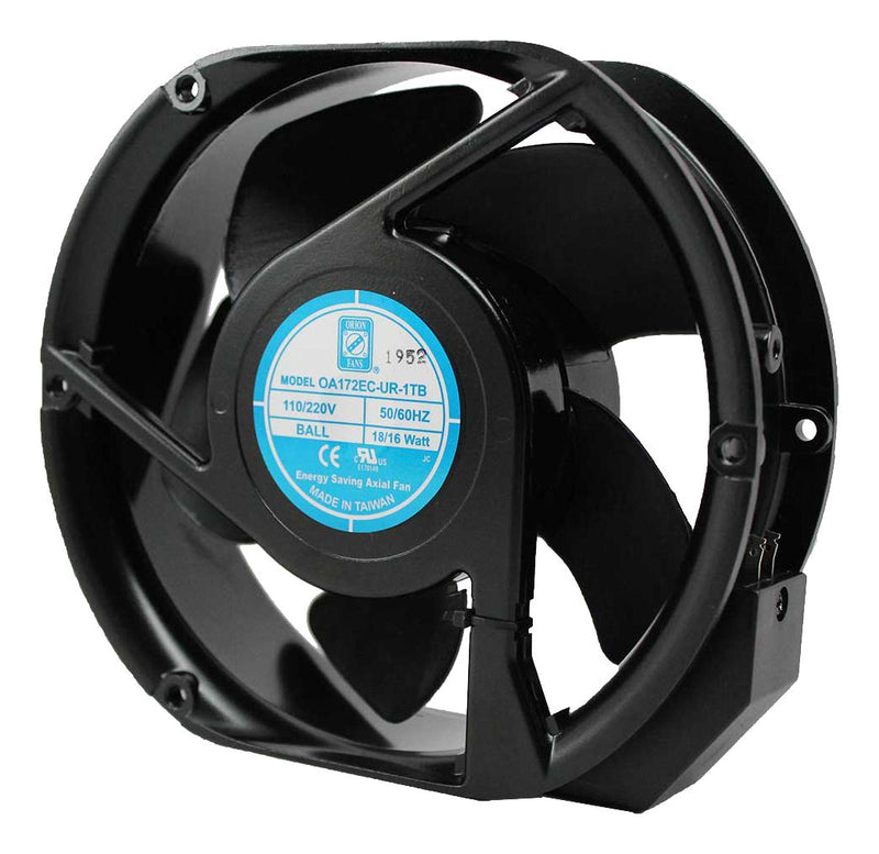 Orion Fans OA172EC-UR-1TB OA172EC-UR-1TB AC Axial Fan 110V / 220V Rectangular With Rounded Ends 172 mm 51.6 Ball Bearing 220 CFM