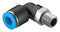 FESTO 153048 Pneumatic Fitting, Push-In L-Fitting, R1/8, 14 bar, 8 mm, PBT (Polybutylene Terephthalate), QSL
