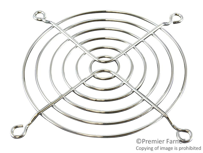 MULTICOMP PRO MC32712 Fan Finger Guard, Steel - Wire Form, 90mm Axial Fans, 82.5 mm, Bright Nickel Chrome
