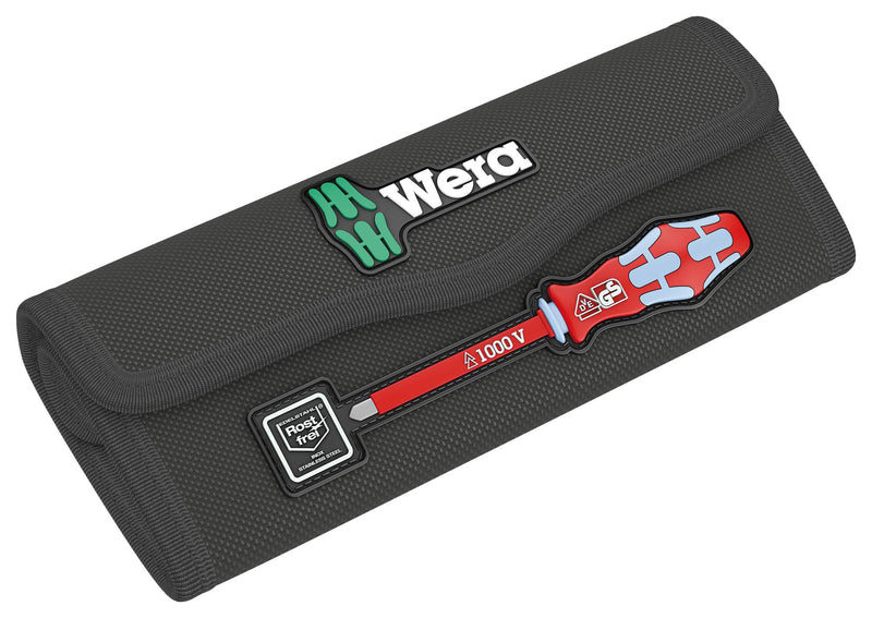 WERA K K VDE STAINLESS 8 EXTRA SLIM 1 TIE Screwdriver Set, VDE, Handle/Torx/Hook and Loop Fastener Strip, 8 Piece