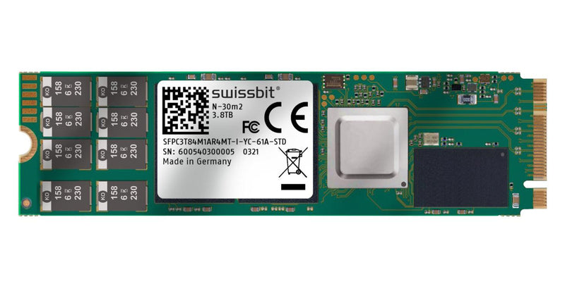 Swissbit SFPC120GM1EC4TO-I-5E-526-STD SFPC120GM1EC4TO-I-5E-526-STD SSD Internal M.2 2280 Pcie 120 GB 3D TLC Nand AES 256-bit New