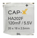 CAP-XX HA202F Supercapacitor, Prismatic Ultra Thin, 0.12 F, 5.5 V, Solder, &plusmn; 20%