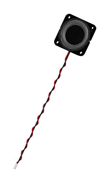 PUI AUDIO AS02704MS-N50-LW100-R Speaker, 300Hz to 20kHz, 4 ohm, 79dBA, 2.5W, Square, Panel Mount