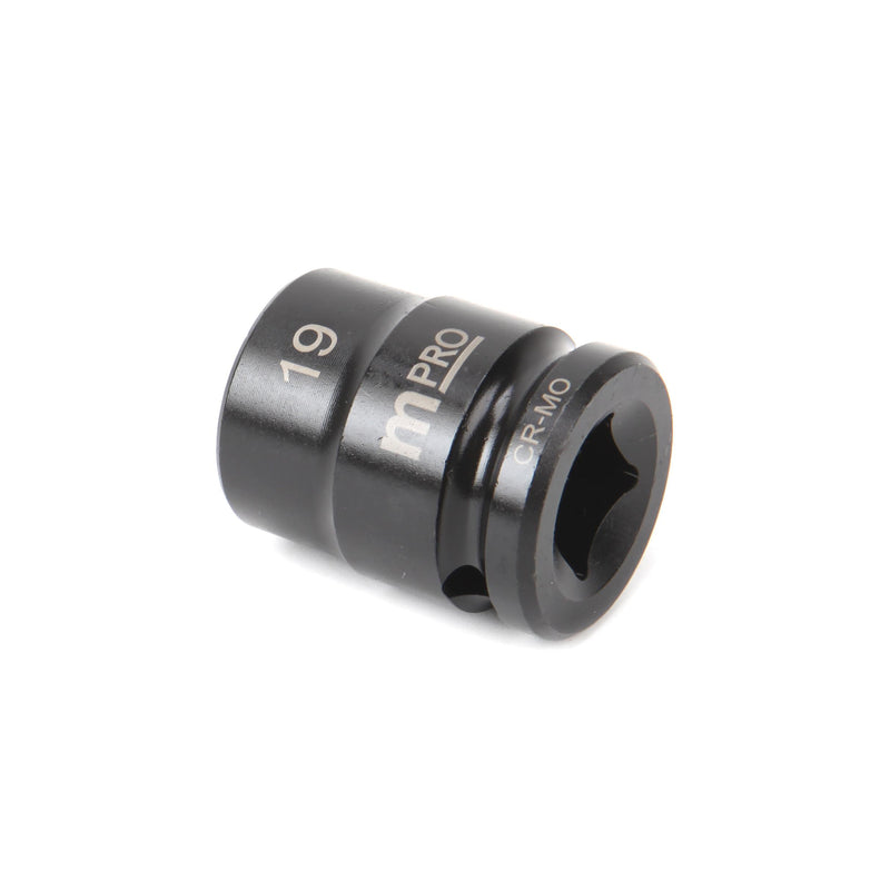 MULTICOMP PRO MP12-CRMO19 Socket, Hex, 19 mm x 38 mm, 1/2" Drive Size, Chromium Molybdenum Steel, DIN3121, Auto Repair
