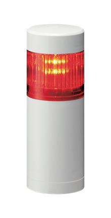 PATLITE LR5-102WENW-R Signal Tower, Ethernet, Continuous, Flashing, 1 Tier, Red, Direct Mount, 24 VDC, IP65