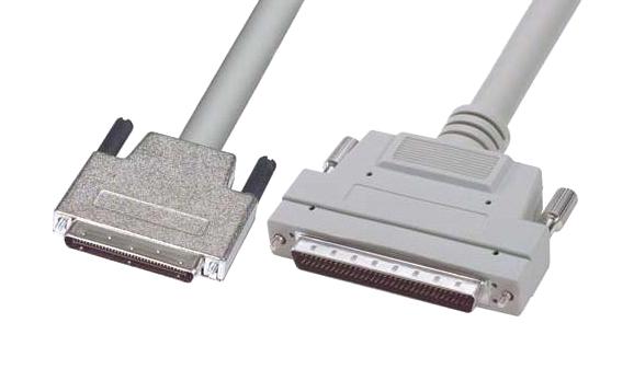 L-COM CA2060MM-3M Computer Cable, SCSI-5 Ultra CN68 Plug, D Subminiature Plug Half Pitch, 68 Positions, 9.8 ft, 3 m
