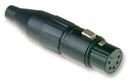 AMPHENOL AUDIO AC5FB XLR Connector, 5 Contacts, Socket, Panel Mount, Silver Plated Contacts, Metal Body