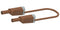 MULTICOMP PRO MP771101 Banana Test Lead, 4mm Banana Plug, Stackable, 4mm Stackable Banana Plug, 2.32 ", 59 mm, Brown