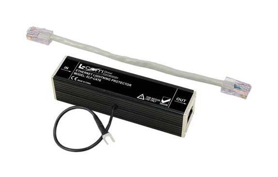 L-COM ELP-CAT6 Surge Protector, Lightning Surge Arrester, 1 Ports, Cable