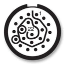 AMPHENOL LTD D38999/24FC35AN Circular Connector, MIL-DTL-38999 Series III, DS38999/24 Series, Jam Nut Receptacle, 22 Contacts