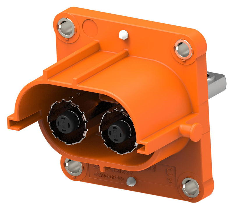 AMP - TE CONNECTIVITY 2-2141227-1 Automotive Connector, Panel Mount Header, 2 Contacts, Solder Pin, Nylon 6.6 (Polyamide 6.6) Body