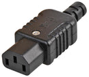 PRO ELEC HC.5 BLK IEC Power Connector, IEC-C13, IEC C13 Plug, 10 A, 250 V, Screw, Cable Mount