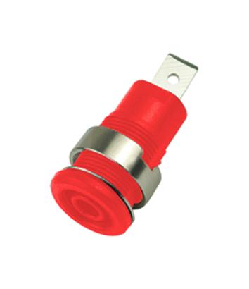 Multicomp PRO MP770560 MP770560 Banana Test Connector 4mm Jack Panel Mount 32 A 1 kV Nickel Plated Contacts Red