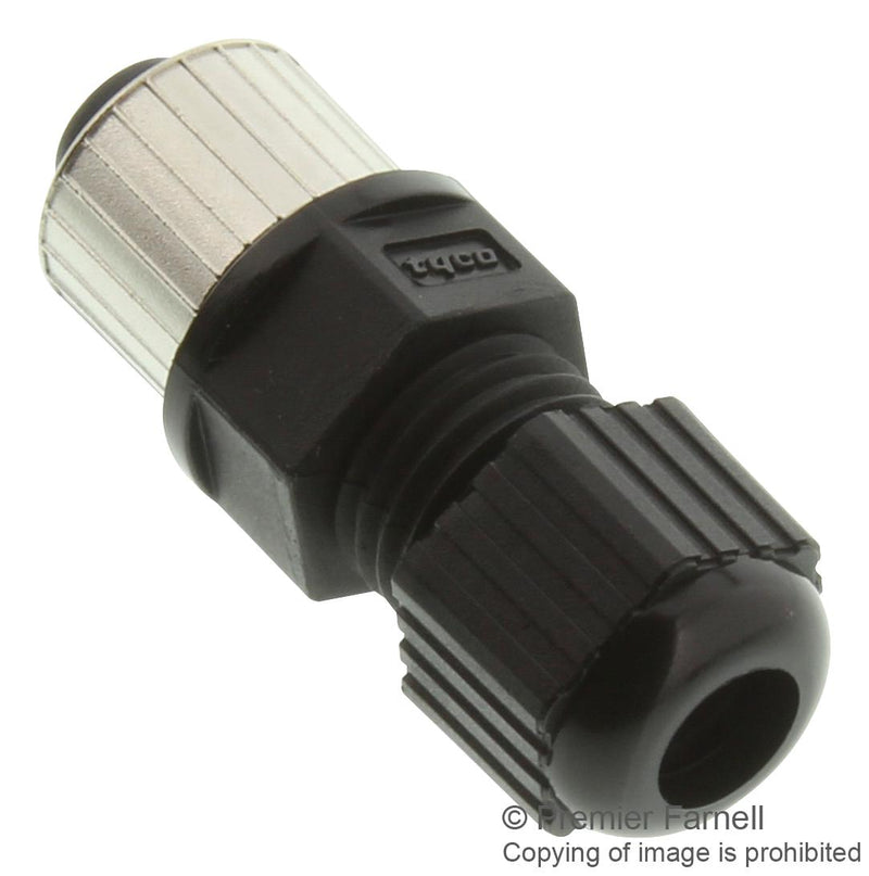 TE CONNECTIVITY 1838274-3 Sensor Connector, M12, Female, 5 Positions, Solder Socket, Straight Cable Mount