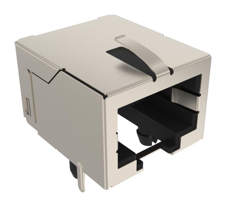 AMPHENOL COMMUNICATIONS SOLUTIONS RJE05188341C Modular Connector, RJ45 Jack, 1 x 1 (Port), 8P8C, Cat5, Through Hole Mount