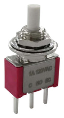 MULTICOMP PRO MP-PB8-AB00A2QE-1 Pushbutton Switch, SPDT, On-(Off), Round Plunger